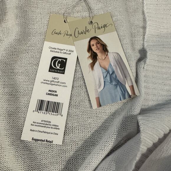 Charlie Paige Beachy Coastal Open Cardigan Kimono Size S Lightweight Minimalist - Picture 5 of 9